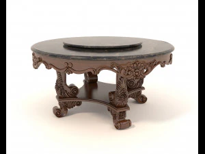 Classic Dining Table and Chairs 16 3D Model