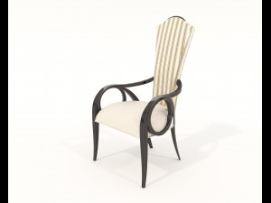 European Style Dining Table and Chairs 13 Model 3D