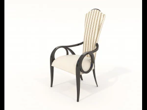 European Style Dining Table and Chairs 13 3D Model