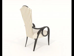 European Style Dining Table and Chairs 13 3D Model