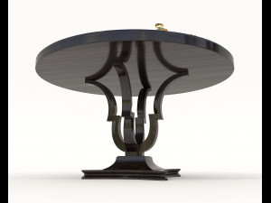 European Style Dining Table and Chairs 13 Model 3D