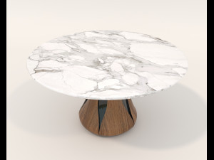 Contemporary Style Dining Table and Chairs 2 3D 모델