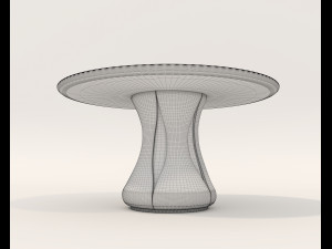 Contemporary Style Dining Table and Chairs 2 3D 모델