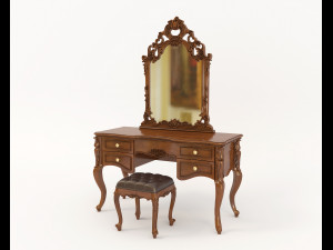 Classic Style Dressing Table 7 3D Model