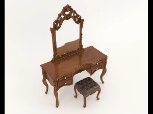 Classic Style Dressing Table 7 3D Model