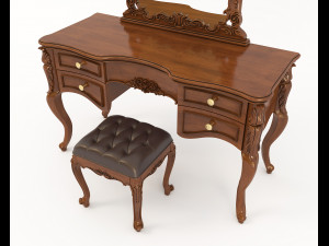 Classic Style Dressing Table 7 Model 3D