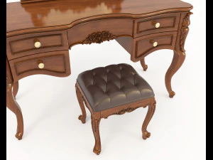 Classic Style Dressing Table 7 3D Model