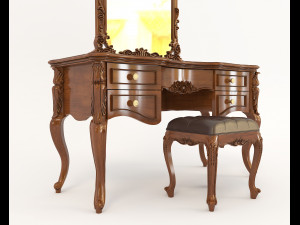 Classic Style Dressing Table 7 Model 3D