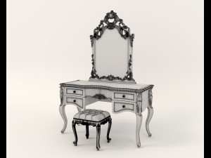 Classic Style Dressing Table 7 Model 3D