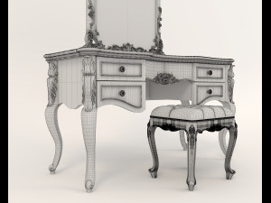 Classic Style Dressing Table 7 Model 3D
