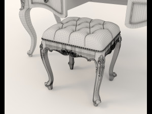 Classic Style Dressing Table 7 Model 3D