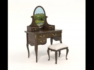 유럽식 드레싱 테이블 6 3D 모델