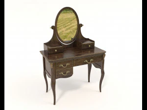 European Style Dressing Table 6 3D Model