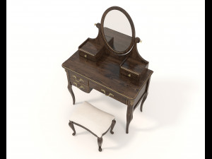 European Style Dressing Table 6 3D-Modell