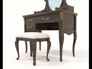 European Style Dressing Table 6 3D-Modell