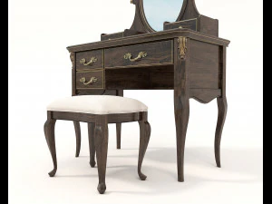 European Style Dressing Table 6 3D Model