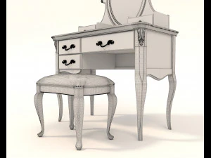 European Style Dressing Table 6 3D Model