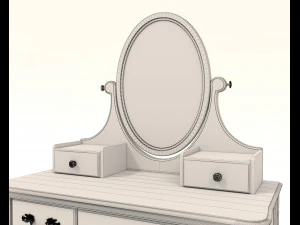 European Style Dressing Table 6 3D Model