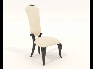 European Style Dining Table and Chairs 14 3D Model
