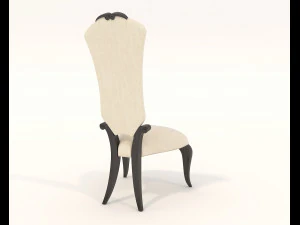 European Style Dining Table and Chairs 14 3D Model