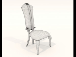 European Style Dining Table and Chairs 14 Model 3D