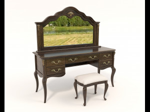 European Style Dressing Table 7 3D Model