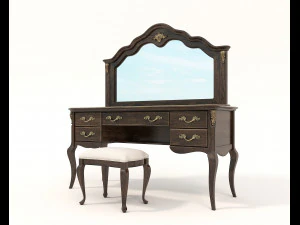 European Style Dressing Table 7 3D Model