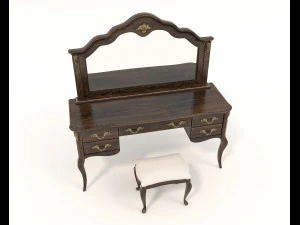 European Style Dressing Table 7 3D Model