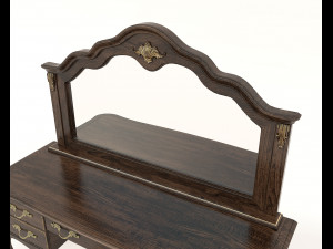 European Style Dressing Table 7 Modèle 3D