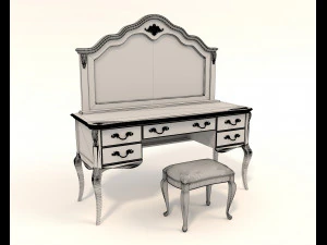 European Style Dressing Table 7 3D Model