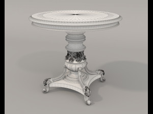 Classic Coffee Table and Armchairs 9 Modello 3D