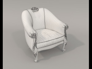 Classic Coffee Table and Armchairs 9 Modello 3D
