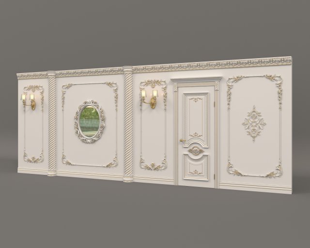 Classic Interior Wall Decoration 10 3D-Modell .c4d .max .obj .3ds .fbx .stl .blend 