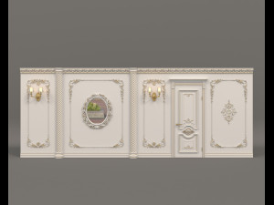 Classic Interior Wall Decoration 10 3D-Modell