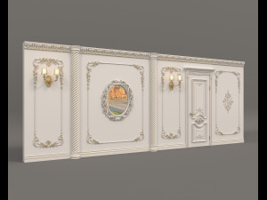 Classic Interior Wall Decoration 10 3D-Modell