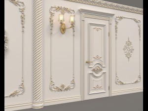 Classic Interior Wall Decoration 10 3D-Modell