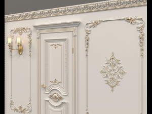 Classic Interior Wall Decoration 10 3D-Modell