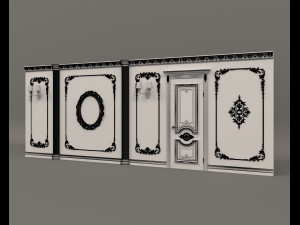 Classic Interior Wall Decoration 10 3D-Modell