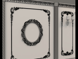Classic Interior Wall Decoration 10 3D-Modell