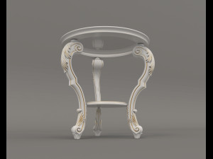 Classic Coffee Table and Armchairs 10 3D Model