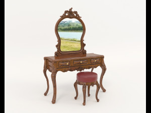 Classic Style Dressing Table 8 3D Model