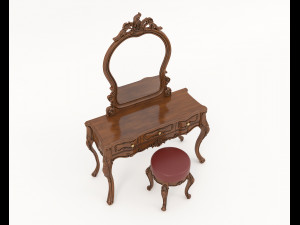 Classic Style Dressing Table 8 3D Model