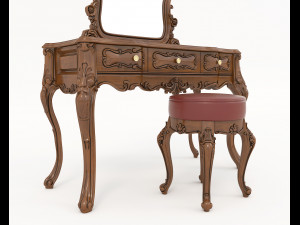 Classic Style Dressing Table 8 3D Model