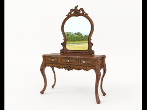 Classic Style Dressing Table 8 3D Model