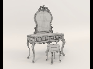 Classic Style Dressing Table 8 3D Model