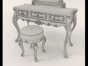 Classic Style Dressing Table 8 3D Model