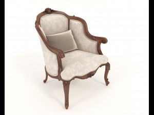 Classic Coffee Table and Armchairs 11 3D Модель