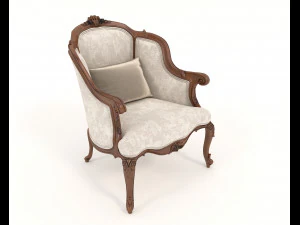 Classic Coffee Table and Armchairs 11 3D Model