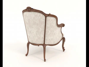 Classic Coffee Table and Armchairs 11 3D Model