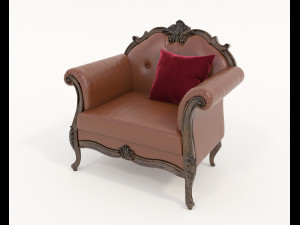 Classic Coffee Table and Armchairs 12 Modelo 3D